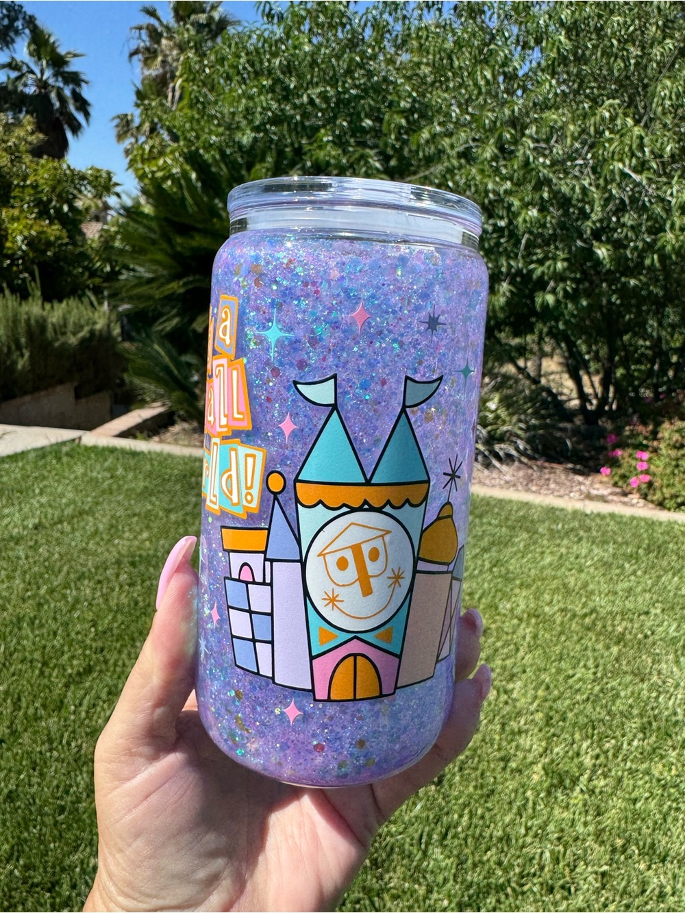It’s a small world Disneyland snow globe tumbler 16oz